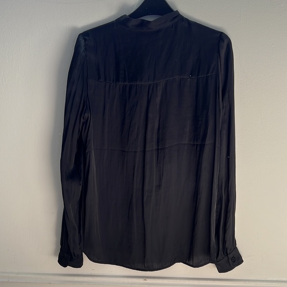 Zadig&Voltaire- Black blouse, button front w/self tie. Size Small - - Picture 2 of 3